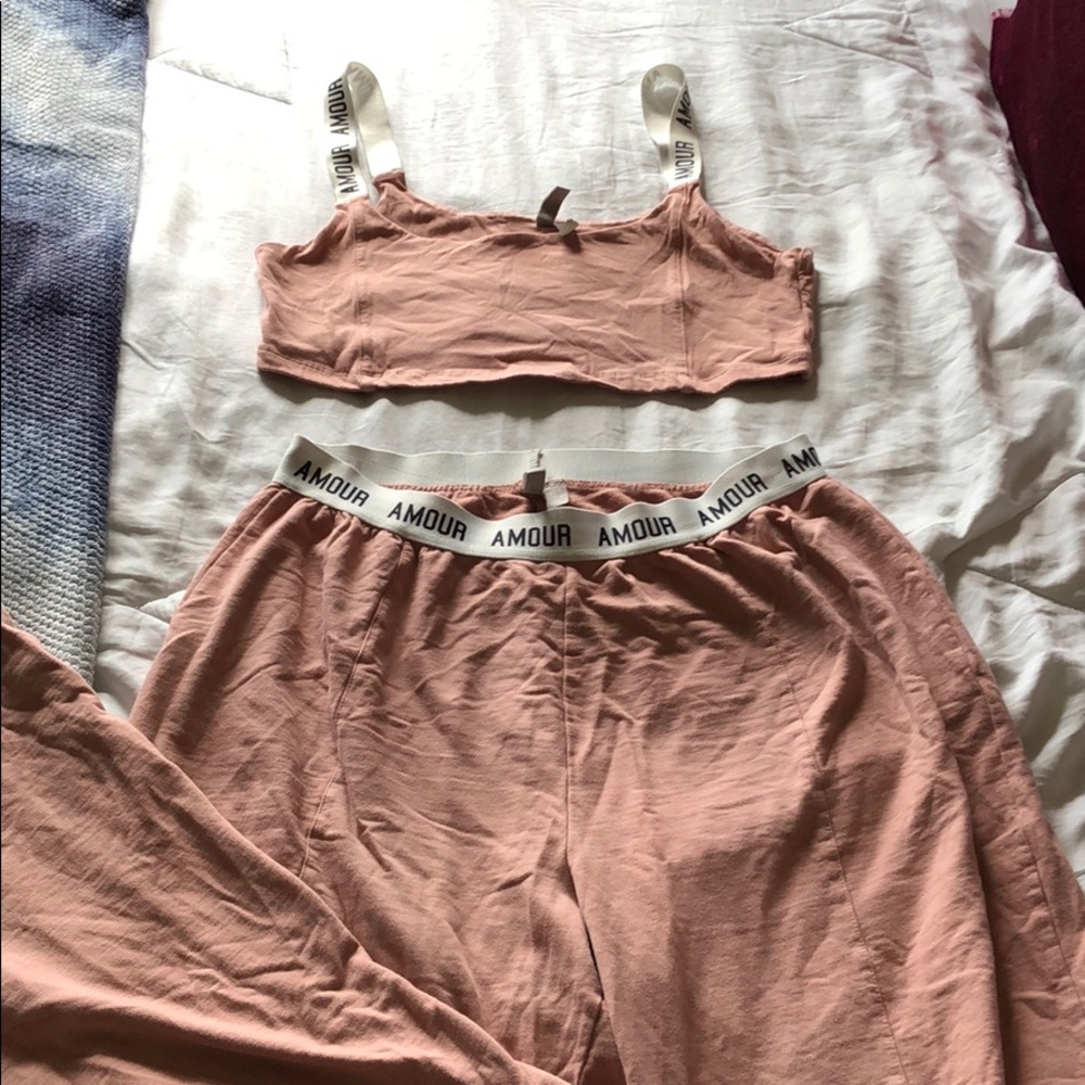 ASOS marching sweat set, blush pink, size 12